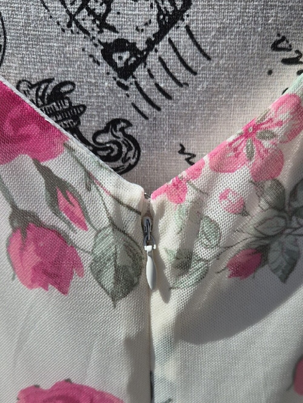 **NWT**Altar'd State Floral Ruffle Maxi Dress - White & Pink - Picture 5 of 8